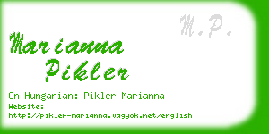 marianna pikler business card